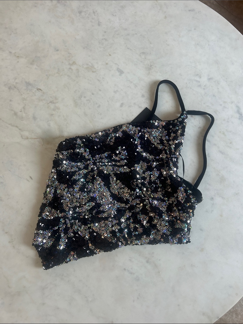 NWT Bertha Sequin One Shoulder Top